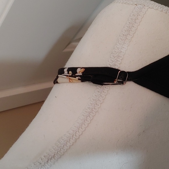 SWS Streetwear Society sleeveless black flower pattern mini dress Large - Picture 7 of 11